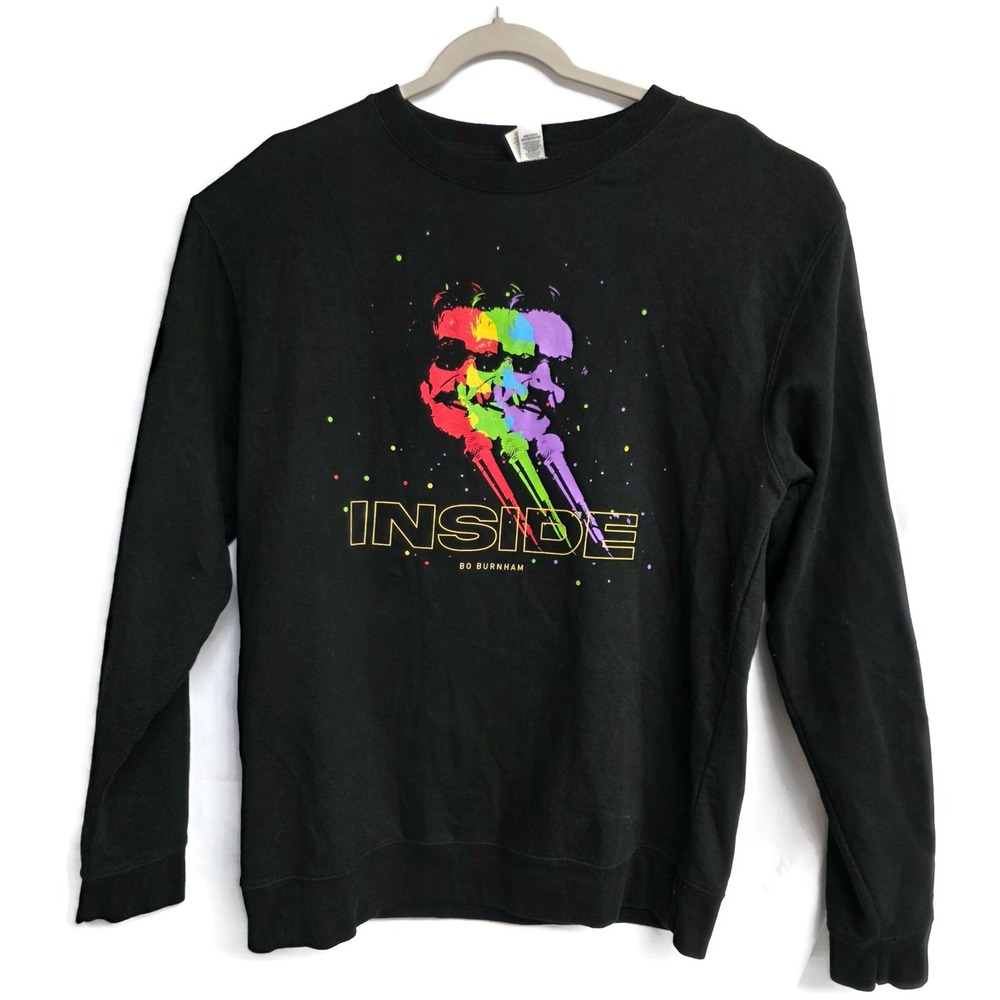 Bo Burnham Inside Tour 2020-2021 Black Graphic Sweatshirt Mens Large Independent
